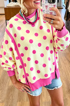 Polka Dot Crewneck Sweatshirt
