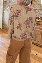 Vintage Floral Printed Sweatshirt