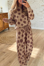 Polka Dot Sweatshirt Pants Set