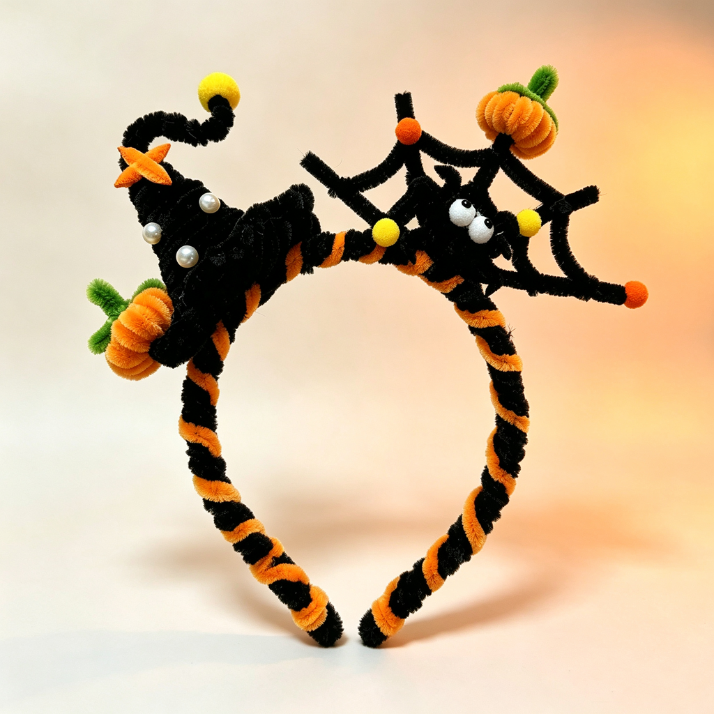 Handmade Halloween Pipe Cleaner Headband