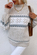 Snowflake Pattern Fair Isle Sweater