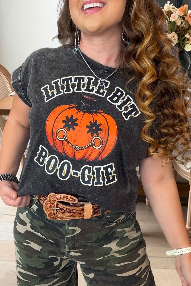 Little Bit Boo-Gie Halloween Graphic Tee
