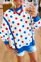 Polka Dot Crewneck Sweatshirt