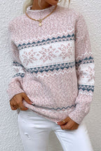 Snowflake Pattern Fair Isle Sweater