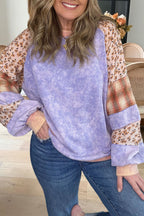Floral Patchwork Washed Sweatshirt