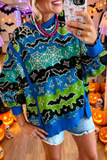 Halloween Bat Spider Web Sweatshirt