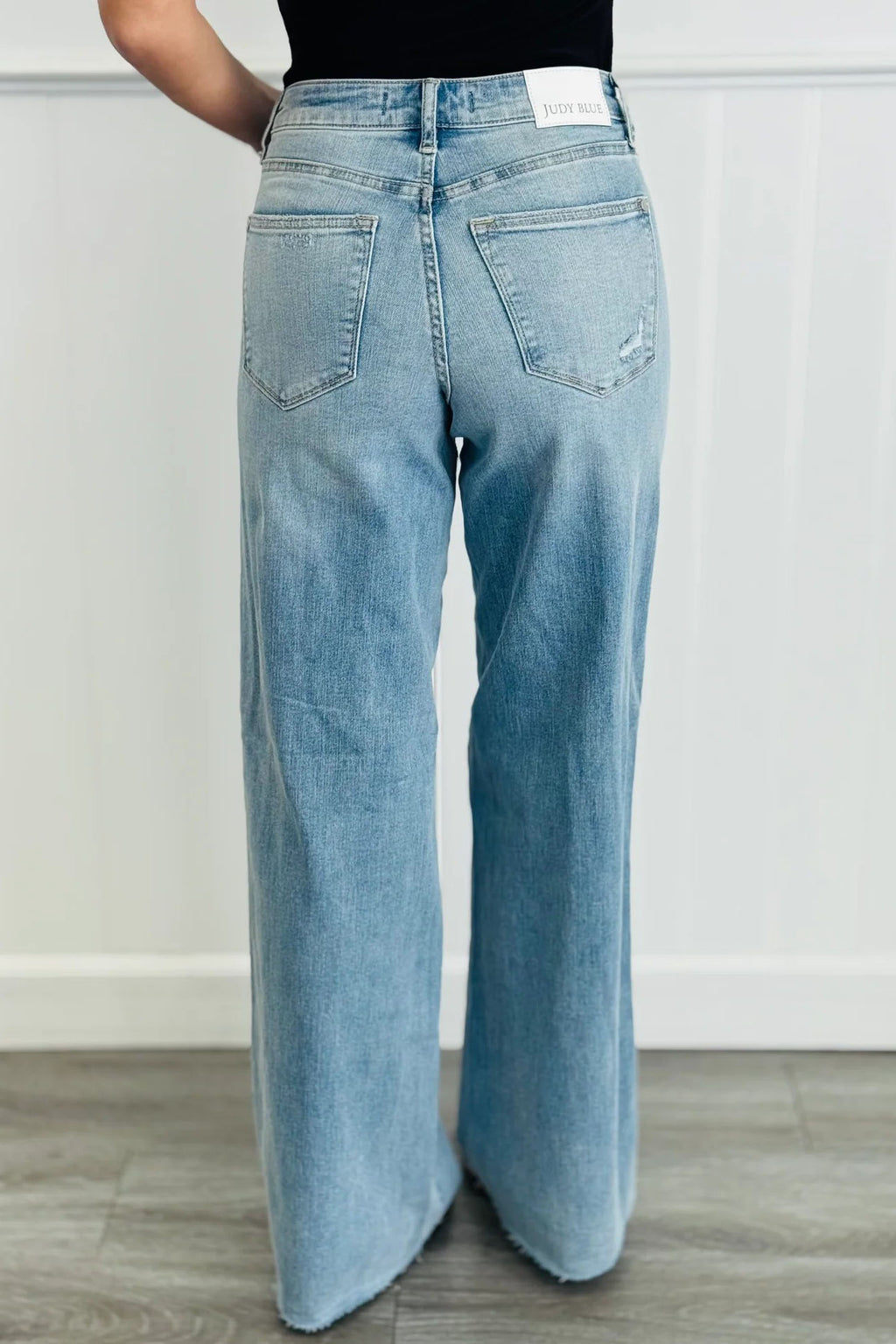 High Waist Ripped Wide Leg Jeans