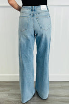 High Waist Ripped Wide Leg Jeans