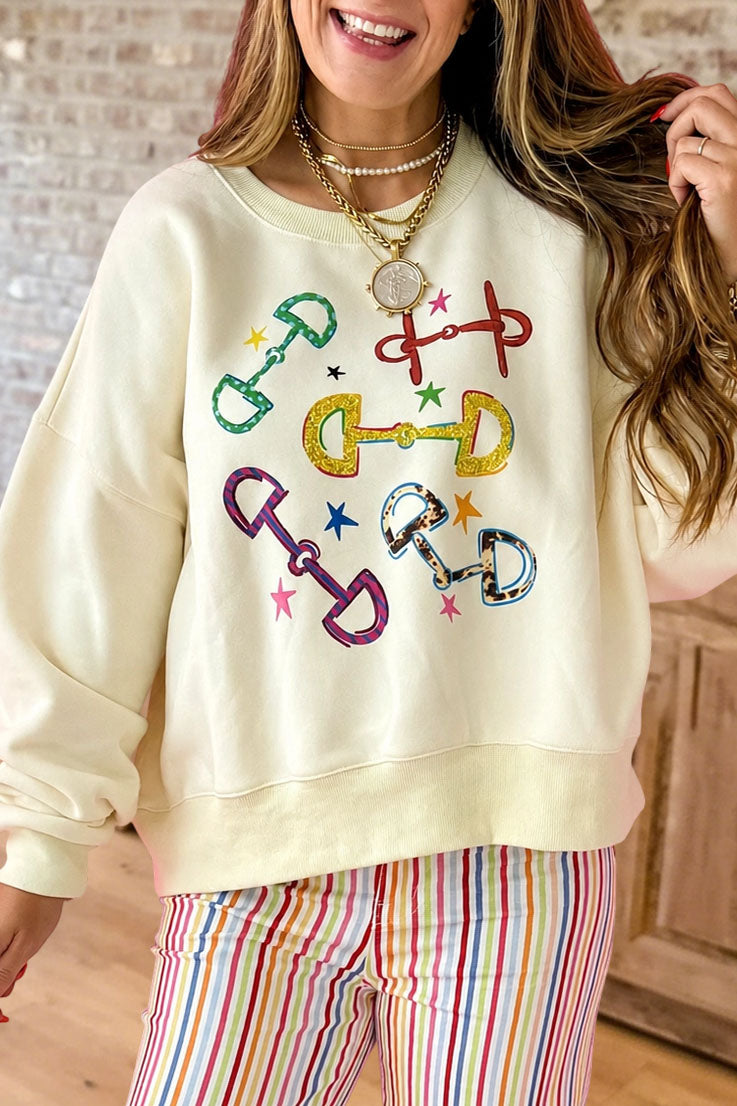 Equestrian Graphic Crew Sweatshirt