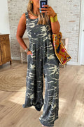 Camo Wide Leg Pocket Dungarees