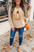 Halloween Floral Pumpkin Sweater