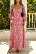 Floral Cami Maxi Dress Cardigan Set
