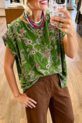 Floral Velvet Short Sleeve Top