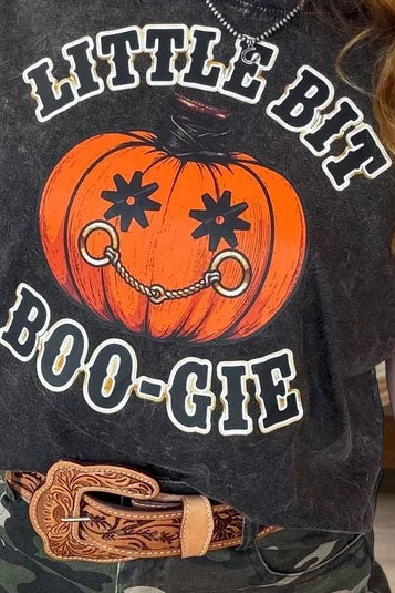 Little Bit Boo-Gie Halloween Graphic Tee