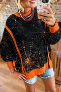 Spider Web Print Sweatshirt