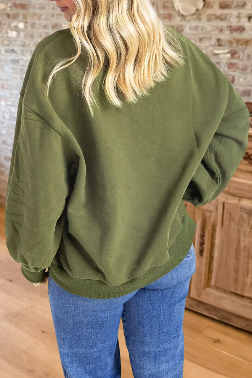 Duck Patchwork Long Sleeve Sweatshirt