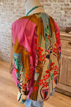 Bohemian Floral V-Neck Blouse