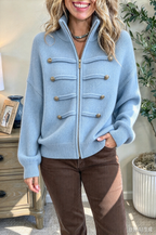 Women's Zip Front Knit Cardigan