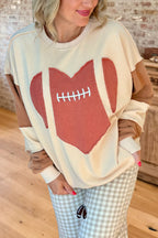 Football Graphic Colorblock Sweatshirt