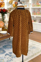 Polka Dot Zipper Corduroy Dress