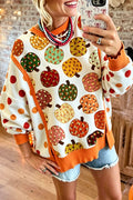 Pumpkin Polka Dot Sweatshirt