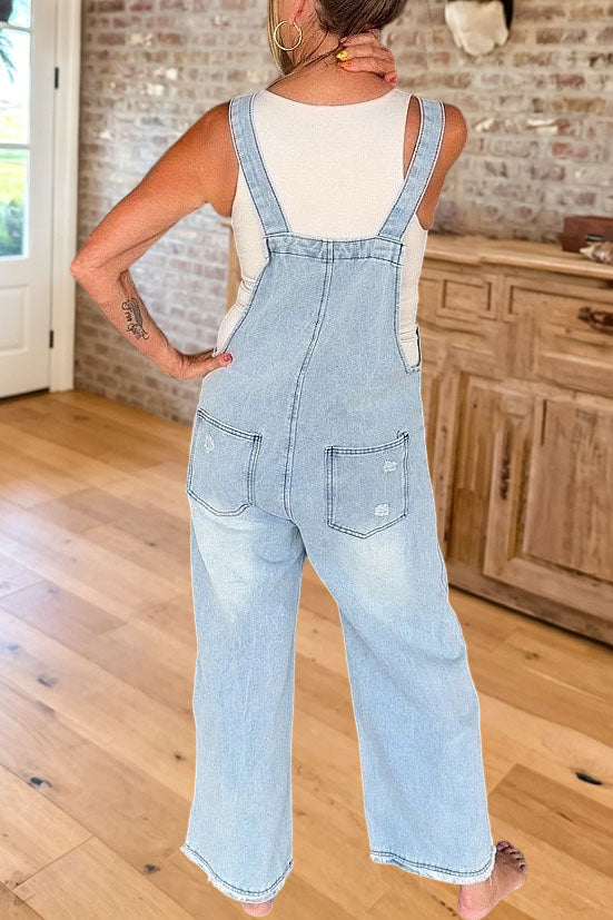 Halloween Patch Denim Overalls