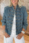Military Style Denim Jacket