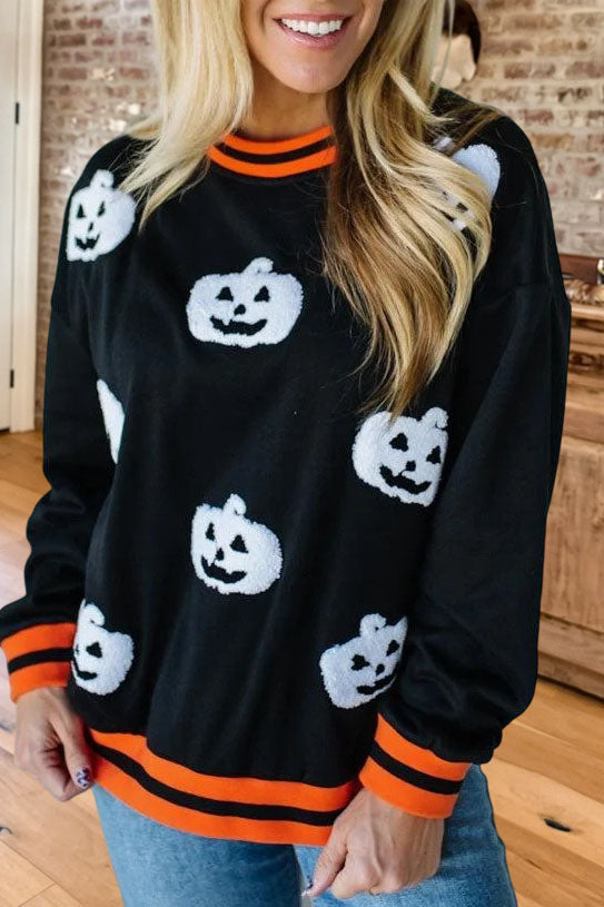 Halloween Pumpkin Pattern Sweater