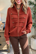 Women's Zip Front Knit Cardigan