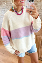 Causal Striped Crewneck Sweater