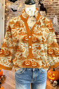 Halloween Vintage Print Blouse