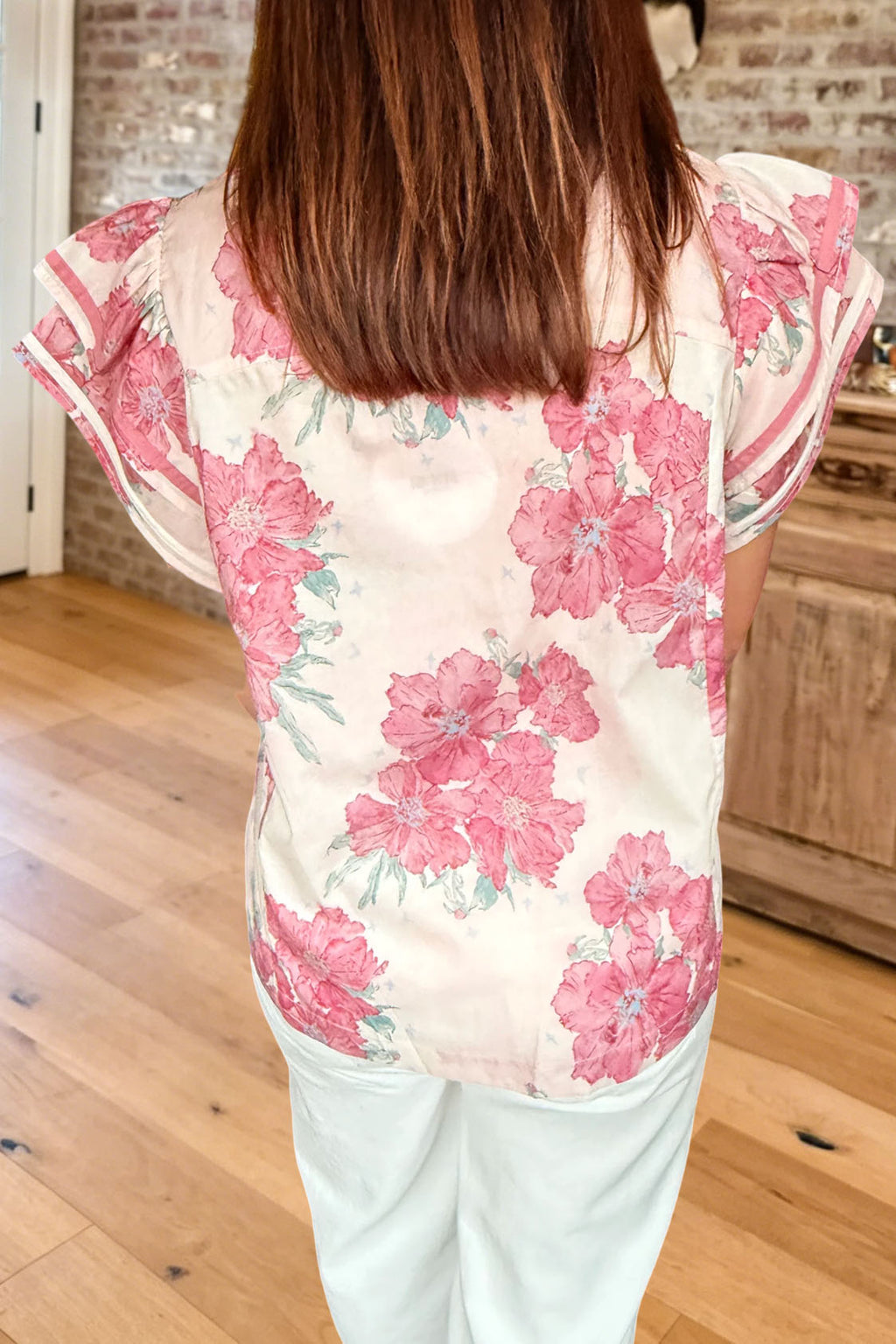 Floral Ruffled Tiered Sleeve Top