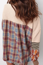 Waffle Patchwork Henley Top