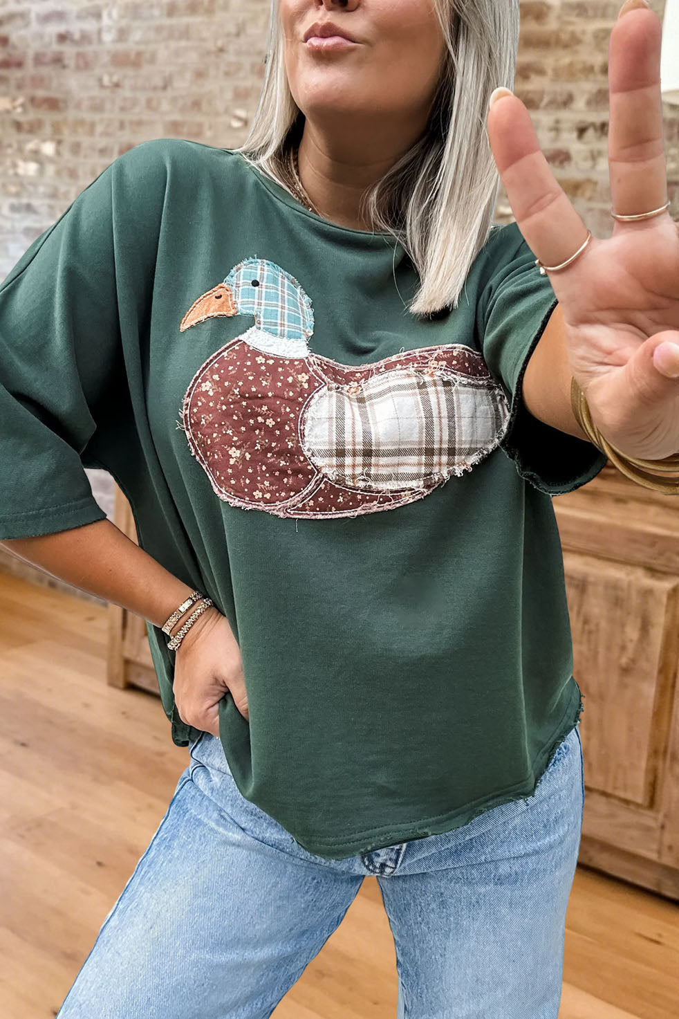 Patchwork Duck Graphic Tee