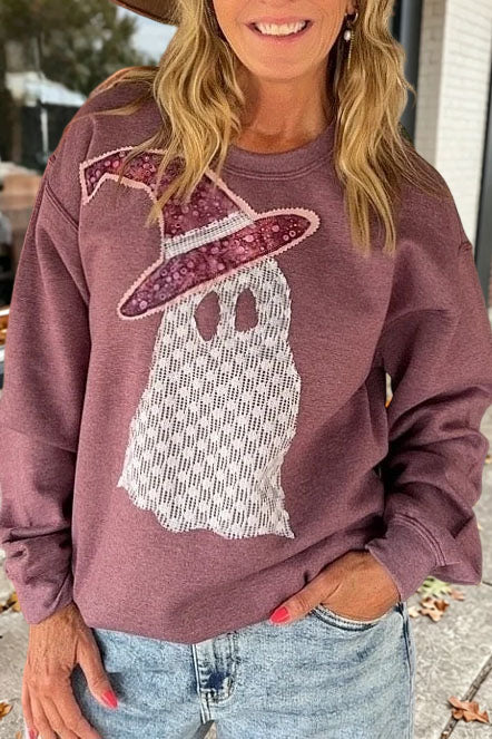 Witch Hat Ghost Graphic Sweatshirt