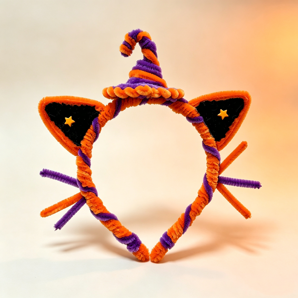 Handmade Halloween Pipe Cleaner Headband