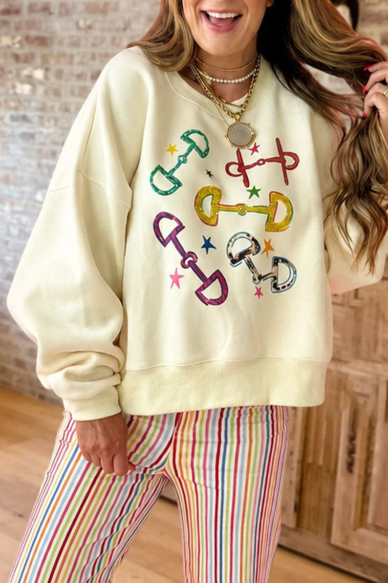 Equestrian Graphic Crew Sweatshirt