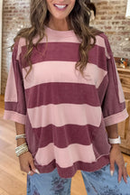 Causal Striped Pocket Sweatshirt