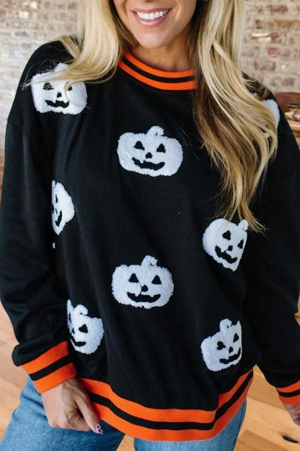 Halloween Pumpkin Pattern Sweater