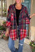 Plaid Patchwork Button Down Shirt