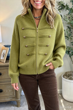 Women's Zip Front Knit Cardigan