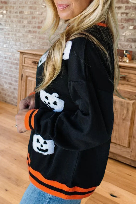 Halloween Pumpkin Pattern Sweater