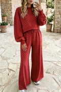 Causal Polka Dot Sweatshirt Set