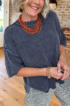 Casual Short Sleeve Knit Top