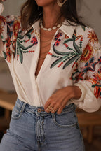 Floral Print Button-Down Shirt