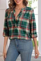 Classic Plaid Long Sleeve Button Shirt