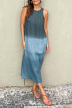 Gradient Sleeveless Round Neck Maxi Dress