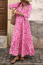 Leopard Print Tiered Maxi Dress