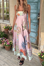 Sea World Print Cami Maxi Dress