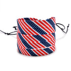 Patriotic Woven Flag Charm Bracelet